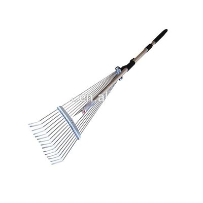 15T Aluminum Handle Adjustable Steel Rake Ideal for DIY Grade Gardening Tasks