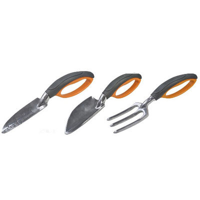 Gardening Tool Includes Fork 3 Piece Heavy Duty Hand Trowel Shovel Set with Big Grip