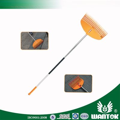 Telescopic Aluminium Handle Plastic Garden Rake for Easy Leaf and Debris Collection