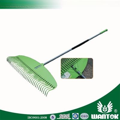 Telescopic Aluminium Handle Plastic Garden Rake for Easy Leaf and Debris Collection