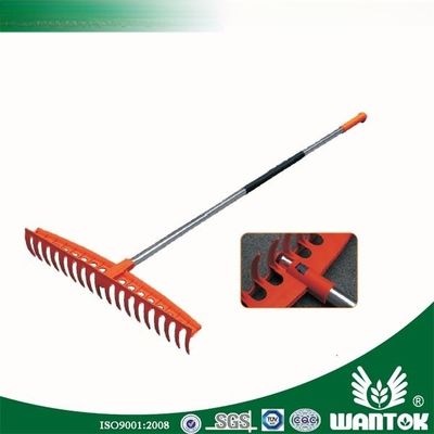 Telescopic Aluminium Handle Plastic Garden Rake for Easy Leaf and Debris Collection