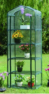 5 Tier PVC Gardening House with Steel Tube Frame Dia 16mm and Vinyl Greenhouse Design