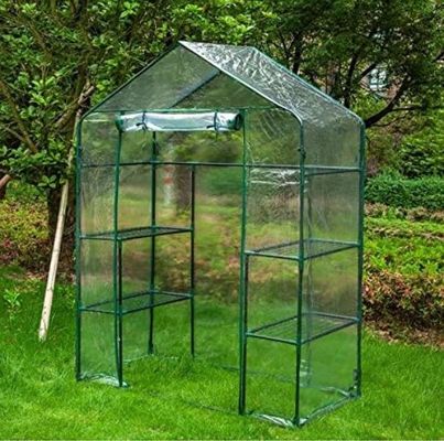 5 Tier PVC Gardening House with Steel Tube Frame Dia 16mm and Vinyl Greenhouse Design