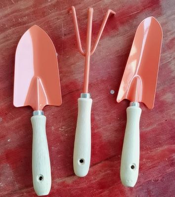 Essential GARDEN TOOL SET 3PCS Wooden Handle Mini Shovel/Rake/Spade for Flower Plants