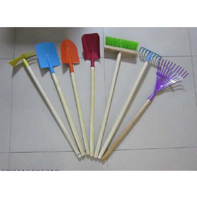 Wooden Handle Metal Garden Tools Set 7pcs Set for Children's Outdoor Gardening Needs