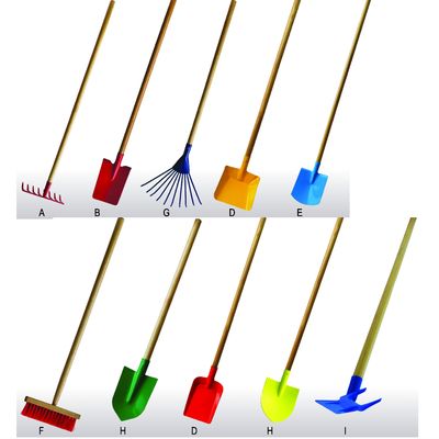 10pcs Garden Hand Tools Set with Long Wooden Handle Multifunctional and Customized Support