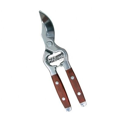 Stainless Steel Bypass Pruner with Wooden Handle Finishing Mirror Polished Grade DIY