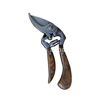 Customized Support Forged Oak Wood Handle Classic Garden Bypass Pruner for Finishing
