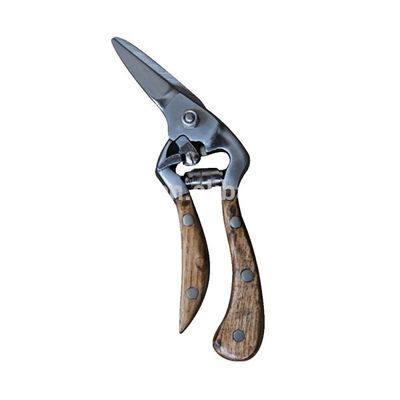 Customized Support Forged Oak Wood Handle Classic Garden Bypass Pruner for Finishing