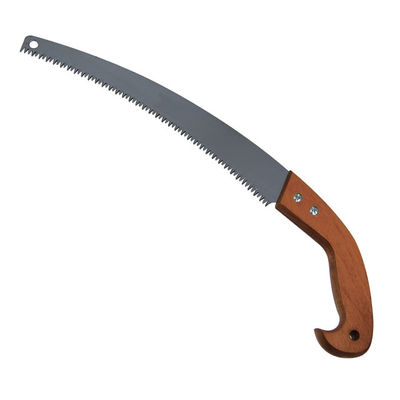 250-350mm Wooden Grip Pruning Saw with Hole on Blade and Sharpened Teeth