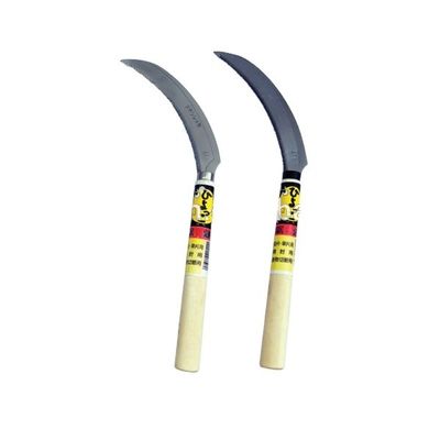 DIY Grade Sickle with Wooden Handle and Polished Finish