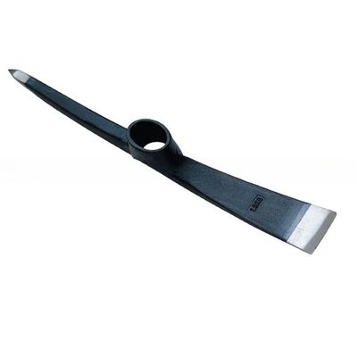 Sturdy Machine Forged Pickaxe for Agriculture Black or Dark Green and Rail Steel