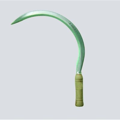 45cm Uncoated Steel Blade Sickle for Garden Agriculture Harvesting Wooden Handle