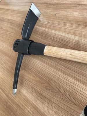 Sturdy Machine Forged Pickaxe for Agriculture Black or Dark Green and Rail Steel