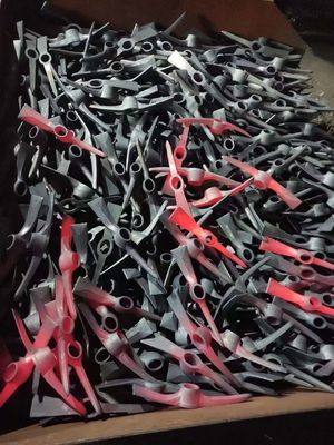 Sturdy Machine Forged Pickaxe for Agriculture Black or Dark Green and Rail Steel
