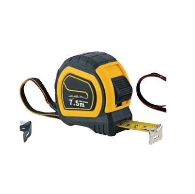 7.5m Length High Range Contractor Rubber Measuring Tape with 0.16mm Blade Thickness