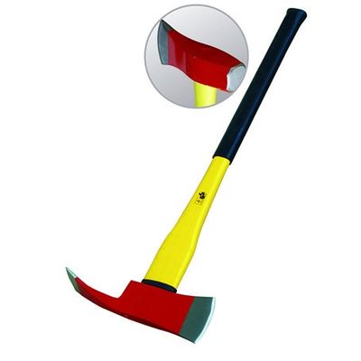 Multi Functional Cutting Firefighter Axe with Plastic Coated Fiberglass Handle