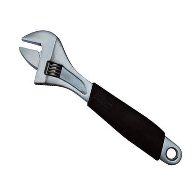 Customized Support ODM Carbon Steel Adjustable Wrench with Full Polish and PVC Handle
